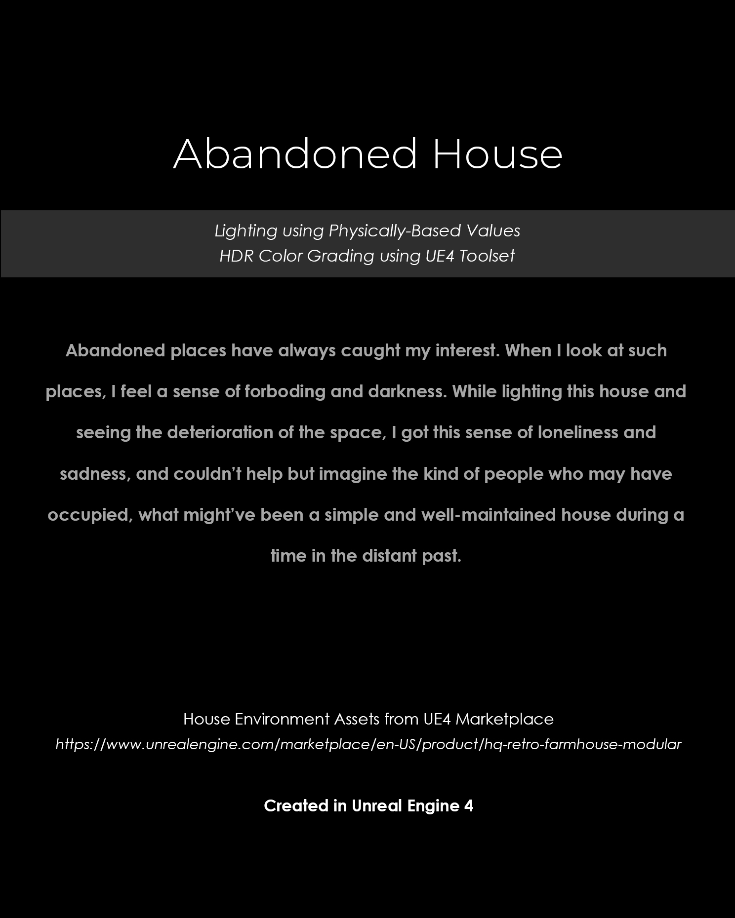 Title Page - Abandoned House
