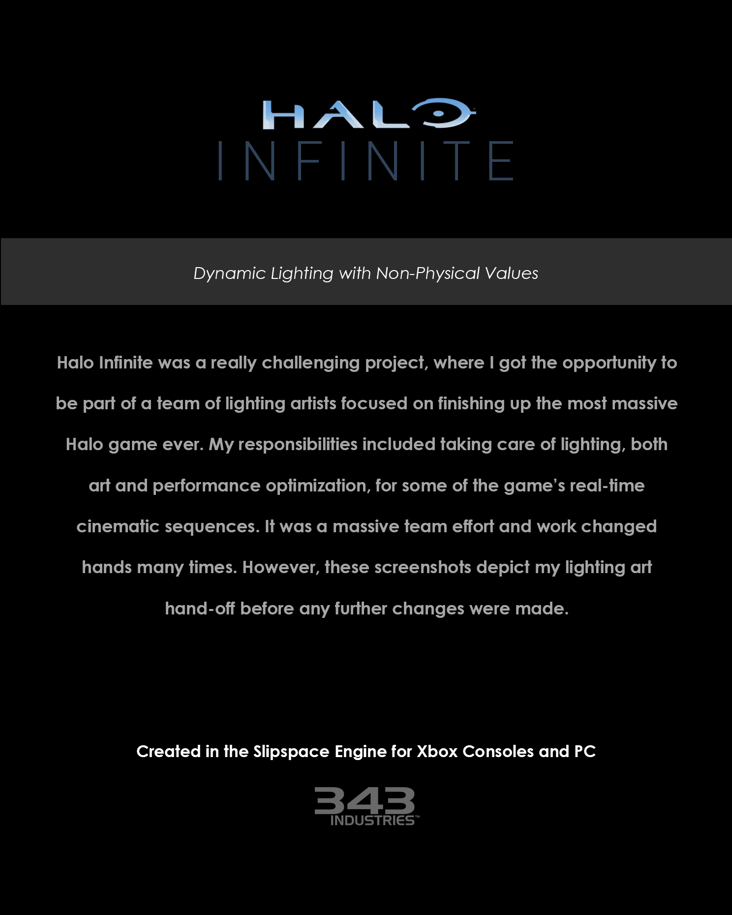 Title Page - Halo Infinite