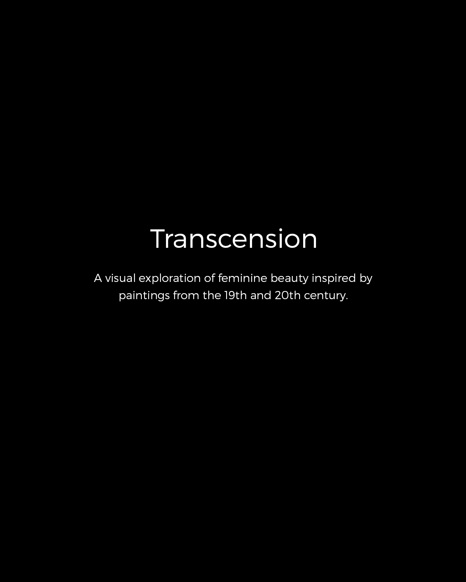 Title Page - Transcension Portrait Series