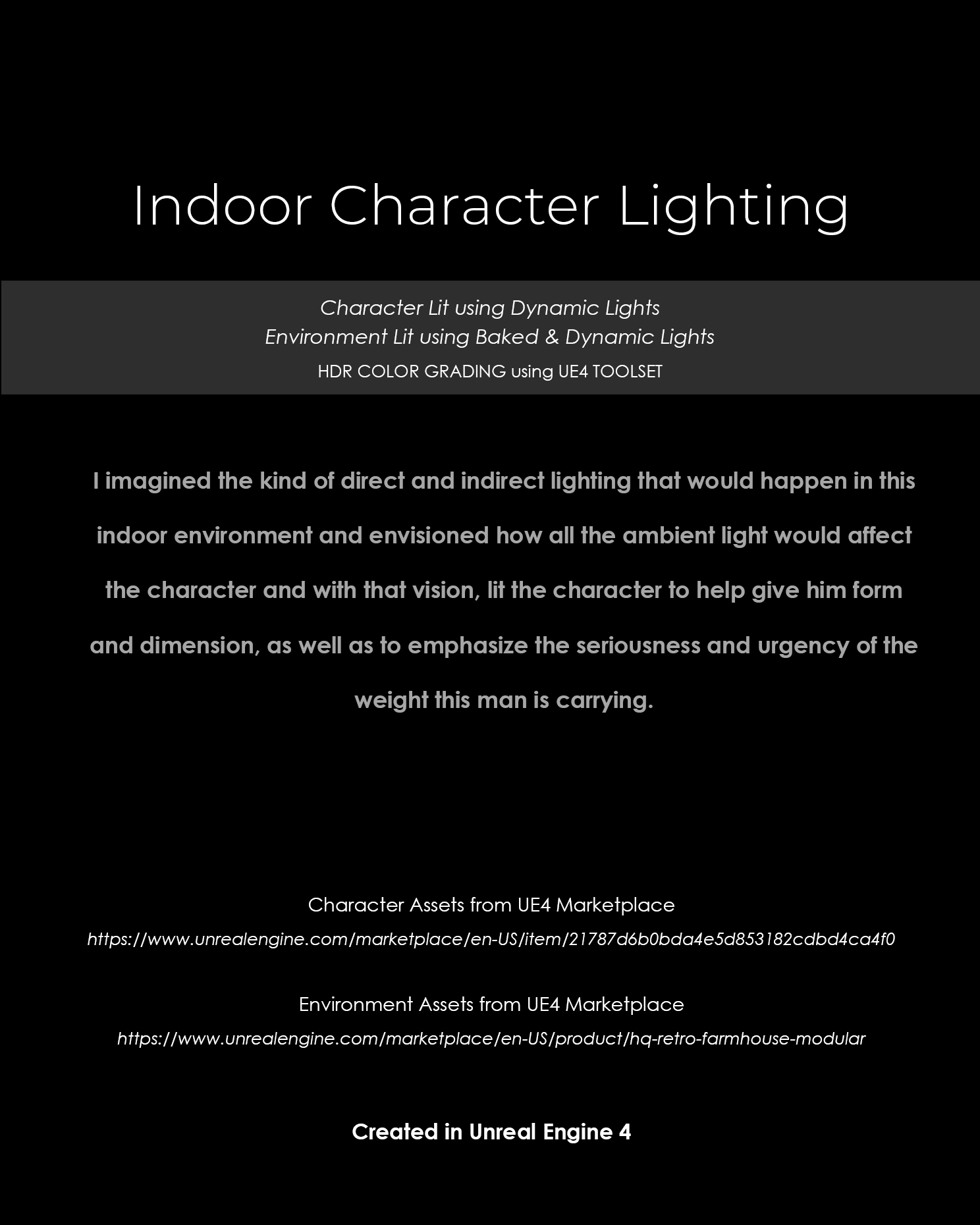 Title Page - Indoor Character Lighting